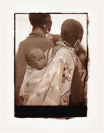 Two Masai Women with Child Kenya, Africa Stock Photo - Rights-Managed, Code: 700-00067763