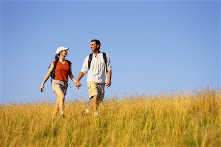 simsearch:700-00071220,k - Couple Hiking through Tall Grass Belgrade Lakes, Maine, USA Stock Photo - Rights-Managed, Code: 700-00068090