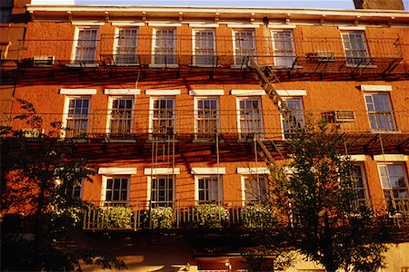 Building and Fire Escape Greenwich Village, New York New York, USA Stock Photo - Rights-Managed, Code: 700-00069162