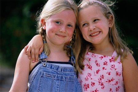 Portrait of Two Girls Outdoors Stock Photo - Rights-Managed, Code: 700-00069791