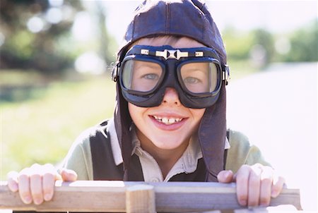 pilot costume for kids - Portrait of Boy Wearing Goggles Sitting in Soapbox Car Stock Photo - Rights-Managed, Code: 700-00069948