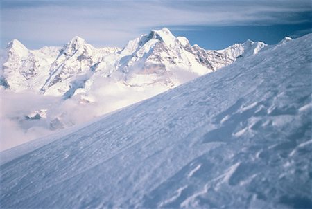 simsearch:700-00425302,k - Overview of Snow Covered Mountains and Landscape Jungfrau Region, Switzerland Foto de stock - Con derechos protegidos, Código: 700-00060002