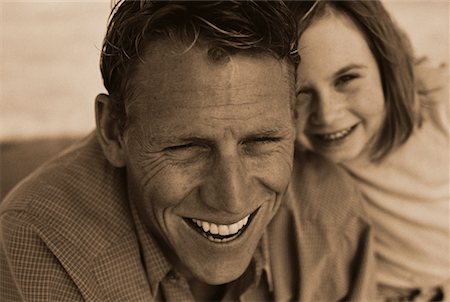 Portrait of Father and Daughter On Beach Stock Photo - Rights-Managed, Code: 700-00060113