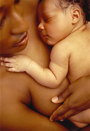 Close-Up of Nude Mother Holding Baby Stock Photo - Rights-Managed, Code: 700-00060584