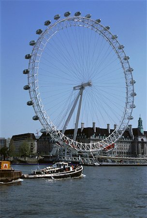 Millennium Wheel and Harbor London, England Stock Photo - Rights-Managed, Code: 700-00060654