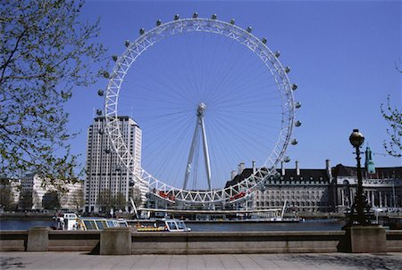 Millennium Wheel and Harbor London, England Stock Photo - Rights-Managed, Code: 700-00060704