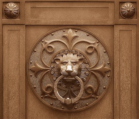 door lion - Close-Up of Doorknocker Buenos Aires, Argentina Stock Photo - Rights-Managed, Code: 700-00060903