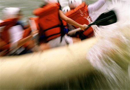 simsearch:700-00036053,k - Back View of People on Raft in Rough Waters Foto de stock - Con derechos protegidos, Código: 700-00061009