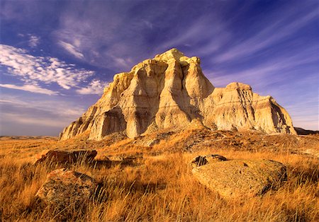 Overview of Landscape and Rock Formations, Big Muddy Valley Badlands, Saskatchewan, Canada Stock Photo - Rights-Managed, Code: 700-00061090