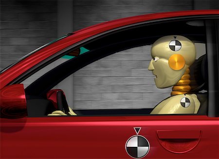 Crash Test Dummy in Car Stock Photo - Rights-Managed, Code: 700-00061385