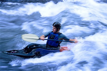 simsearch:700-00425145,k - Man Kayaking in Rough Waters Stock Photo - Rights-Managed, Code: 700-00061896