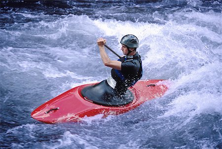 simsearch:700-00425145,k - Man Kayaking in Rough Waters Stock Photo - Rights-Managed, Code: 700-00061897