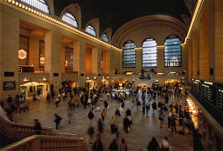 Blurred People in Grand Central Station, New York, New York, USA Stock Photo - Rights-Managed, Code: 700-00062197