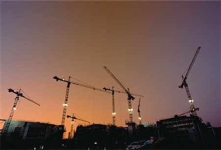 simsearch:700-00066600,k - Building Construction and Cranes At Dusk with Haze Berlin, Germany Foto de stock - Con derechos protegidos, Código: 700-00062672