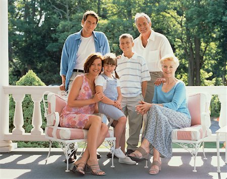 simsearch:700-00048144,k - Portrait of Family on Porch Stock Photo - Rights-Managed, Code: 700-00062726