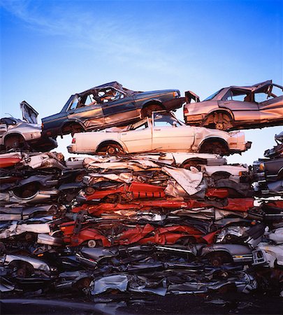 Stacks of Smashed Cars Stock Photo - Rights-Managed, Code: 700-00062852