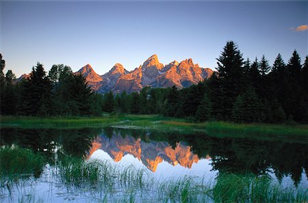 simsearch:700-00076891,k - Berge und Bäume mit Reflexionen auf Wasser, Grand-Teton-Nationalpark, WY, USA Stockbilder - Lizenzpflichtiges, Bildnummer: 700-00063667