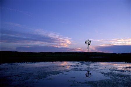 Windmill near Lake Nebraska, Sand Hills, Nebraska, USA Stock Photo - Rights-Managed, Code: 700-00074467