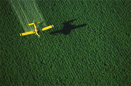 Aerial View of Crop Dusting Portage la Prairie, Manitoba Canada Stock Photo - Rights-Managed, Code: 700-00074526