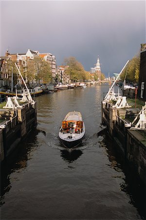 simsearch:700-00090574,k - Boat in Canal Amsterdam, Holland Stock Photo - Rights-Managed, Code: 700-00074824