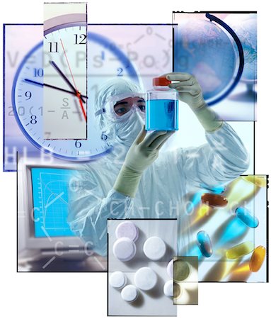 pharmaceutical manufacturing - Bio-Medical Research Collage Stock Photo - Rights-Managed, Code: 700-00075114