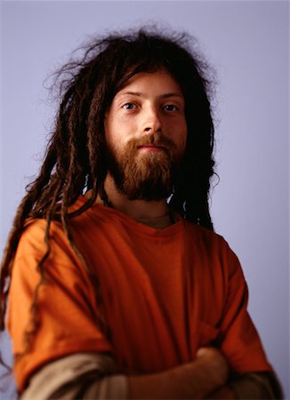 Portrait d'un homme avec une barbe et Dreadlocks Photographie de stock - Rights-Managed, Code: 700-00075742