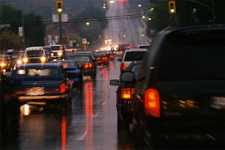 pictures of traffic jams in rain - City Traffic in Rain Toronto, Ontario, Canada Stock Photo - Rights-Managed, Code: 700-00076033