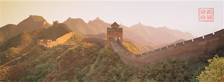 Great Wall at Sunrise Jinshanling, China Fotografie stock - Rights-Managed, Codice: 700-00076484