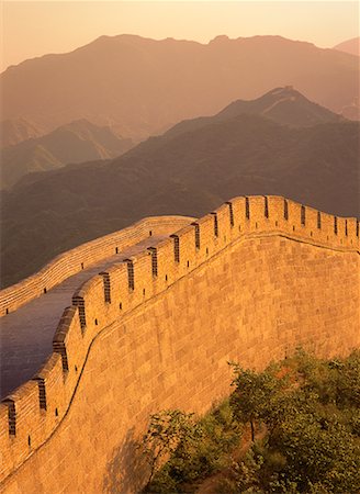Great Wall at Sunset Badaling, China Fotografie stock - Rights-Managed, Codice: 700-00076489