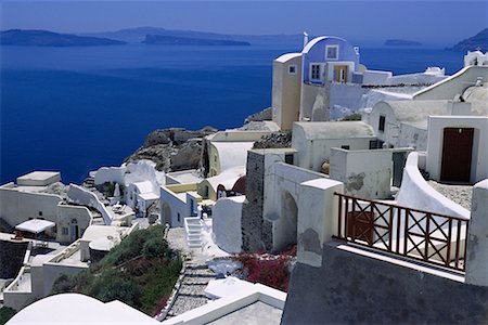 Cityscape and Water, Thira, Santorini, Greece Stock Photo - Rights-Managed, Code: 700-00076592