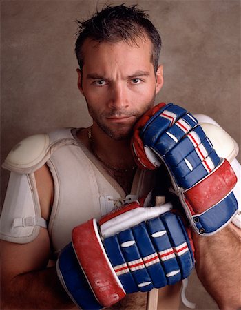 Portrait of Male Hockey Player Stock Photo - Rights-Managed, Code: 700-00076702