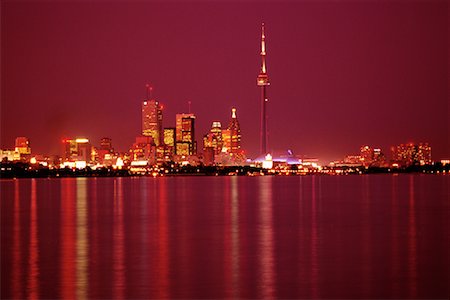 simsearch:700-00067281,k - City Skyline at Dusk Toronto, Ontario, Canada Foto de stock - Direito Controlado, Número: 700-00076814
