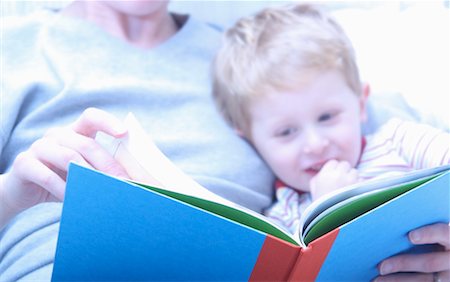 Mother and Son Reading Book Stock Photo - Rights-Managed, Code: 700-00077315