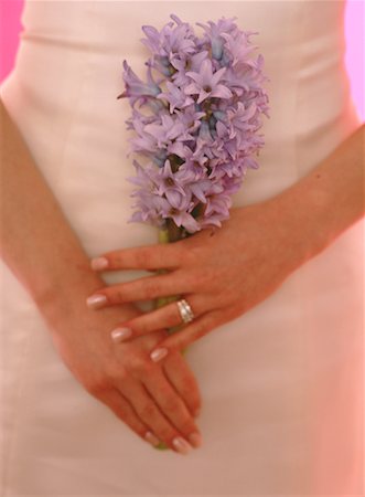 Close-Up of Woman Holding Bouquet Of Hyacinths Stock Photo - Rights-Managed, Code: 700-00078696