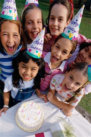 simsearch:700-00085722,k - Group Portrait of Girls at Birthday Party Stock Photo - Rights-Managed, Code: 700-00078725