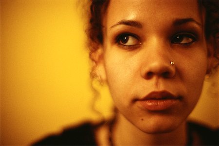 simsearch:700-00078741,k - Portrait of Young Woman with Nose Ring Stock Photo - Rights-Managed, Code: 700-00078740