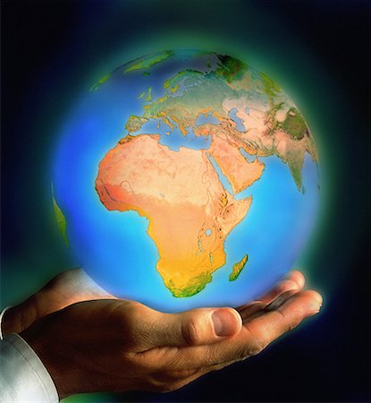 Hands Holding Globe Africa Stock Photo - Rights-Managed, Code: 700-00079347