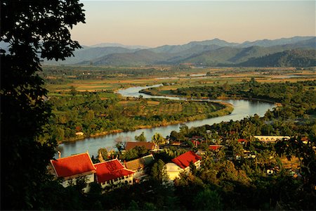 Overview of Houses and Landscape Tha Ton, Thailand Stock Photo - Rights-Managed, Code: 700-00079606