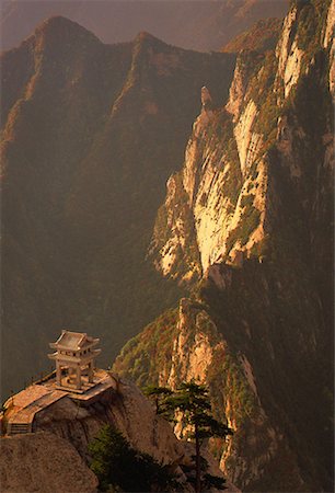 daryl benson and china - Sunrise over Pavilion on Mount Huashan, Shaanxi Province China Stock Photo - Rights-Managed, Code: 700-00079835
