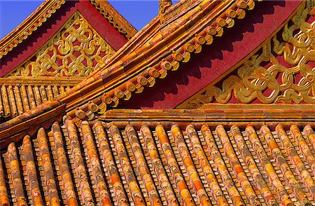 daryl benson china - Close-Up of Temple Roofs Forbidden City, Beijing, China Stock Photo - Rights-Managed, Code: 700-00079839