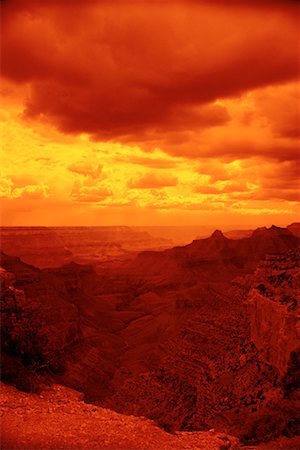 simsearch:700-00286434,k - Overview of Grand Canyon at Sunset, Arizona, USA Foto de stock - Con derechos protegidos, Código: 700-00070042