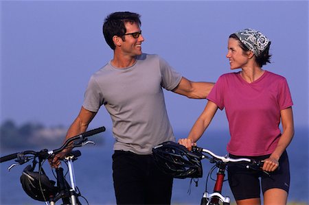 peter griffith - Couple Walking with Bicycles Stock Photo - Rights-Managed, Code: 700-00070148