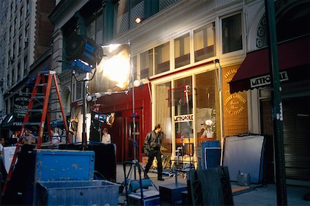 film equipment - Filming on Sidewalk New York, New York, USA Foto de stock - Con derechos protegidos, Código: 700-00070981