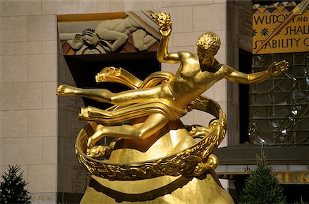 rockefeller centre statues - Statue in Rockefeller Center New York, New York, USA Stock Photo - Rights-Managed, Code: 700-00071046