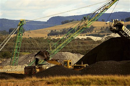 quarry nobody - Machines à Coal Mine Singleton, le chasseur New South Wales, Australie Photographie de stock - Rights-Managed, Code: 700-00071444