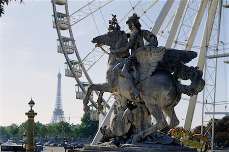 Ferris Wheel and Statue in Place de la Concorde Paris, France Stock Photo - Rights-Managed, Code: 700-00072039