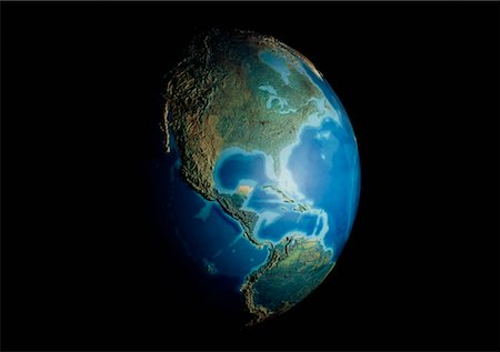 earth from space - Terrestrial Globe North and South America Stock Photo - Rights-Managed, Code: 700-00072324