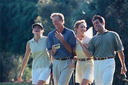 Group of People on Golf Course Laughing Stock Photo - Rights-Managed, Code: 700-00073014