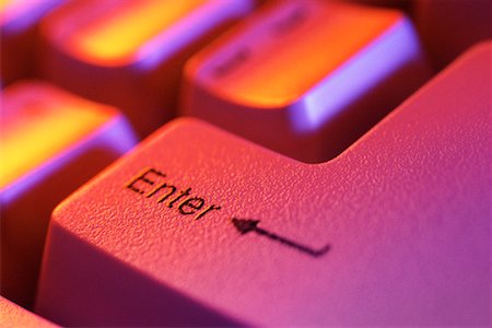 Close-Up of Enter Key on Computer Keyboard Foto de stock - Direito Controlado, Número: 700-00073128