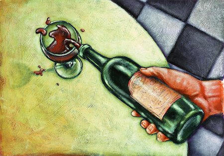 simsearch:700-00269524,k - Illustration of Hand Pouring Wine Into Glass Foto de stock - Con derechos protegidos, Código: 700-00073619